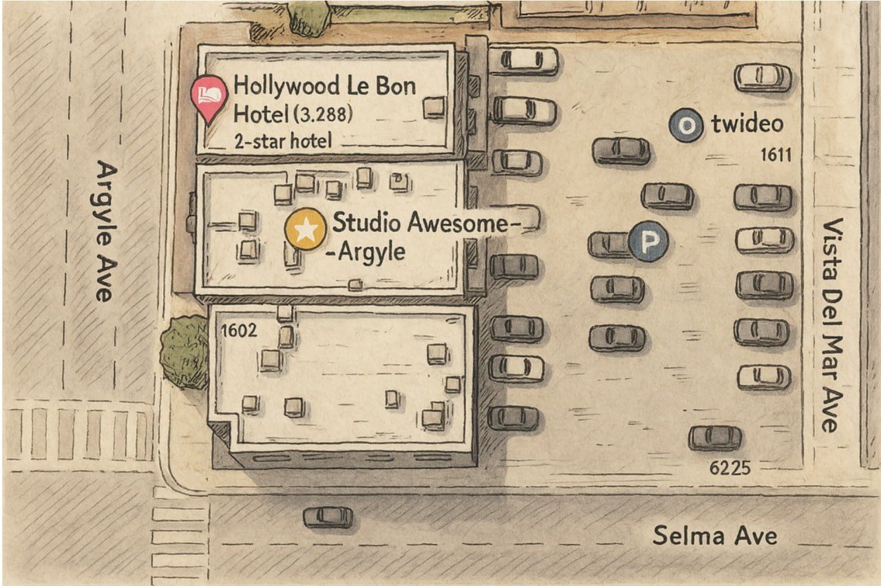 1608 Argyle parking map